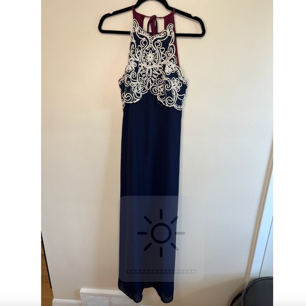 Vintage Navy Gown - Picture 15 of 16